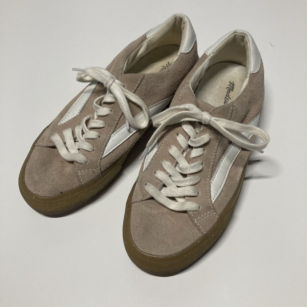 Madewell MWL Women’s Sneakers Size 7 Sidewalk Low-Top Suede and Glitter Pink